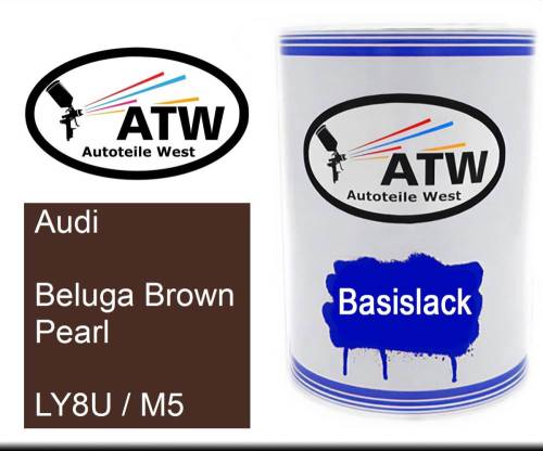 Audi, Beluga Brown Pearl, LY8U / M5: 500ml Lackdose, von ATW Autoteile West.